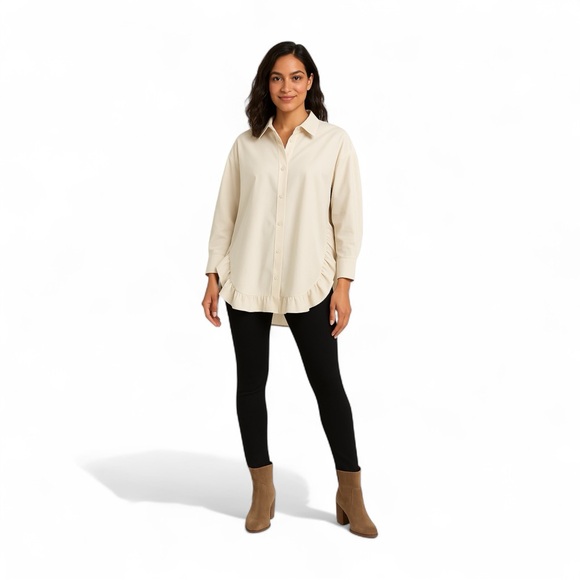 Spanx Jean-ish Ankle Leggings - Black Sculpting Pants - Size Large - Picture 3 of 8